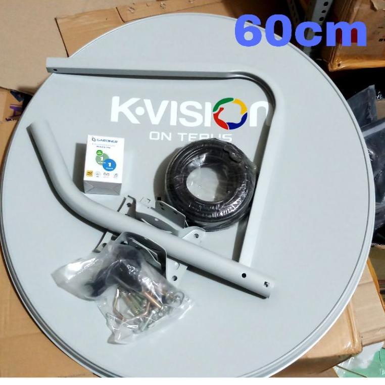 ([Etalase]-D18O➸) Antena / anten ku band parabola 60cm k vision lengkap tanpa receiver murah