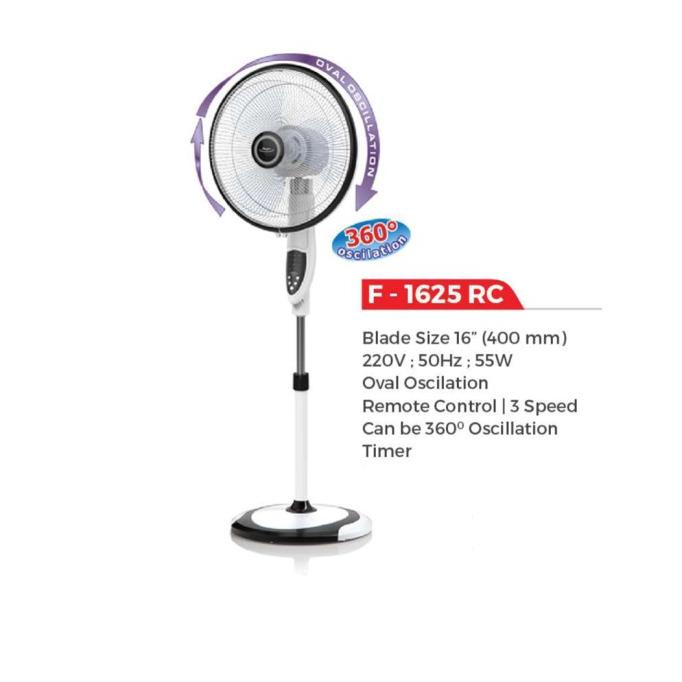 MASPION F-1625RC KIPAS ANGIN / STAND FAN 16 INC / F1625RC
