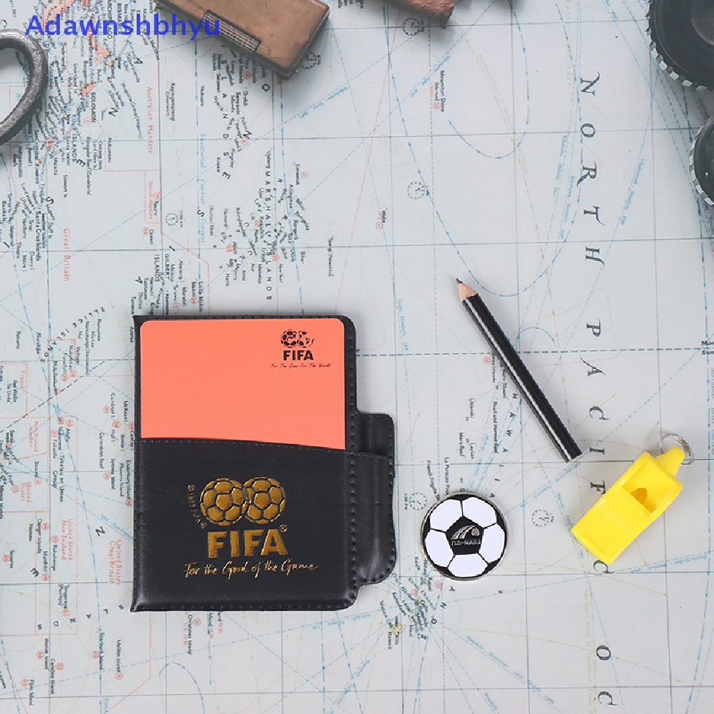 Adhyu Kartu Wasit Sepak Bola Dengan Gantungan Kunci Peluit Koin Kartu Merah Dan Kartu Kuning Alat ID
