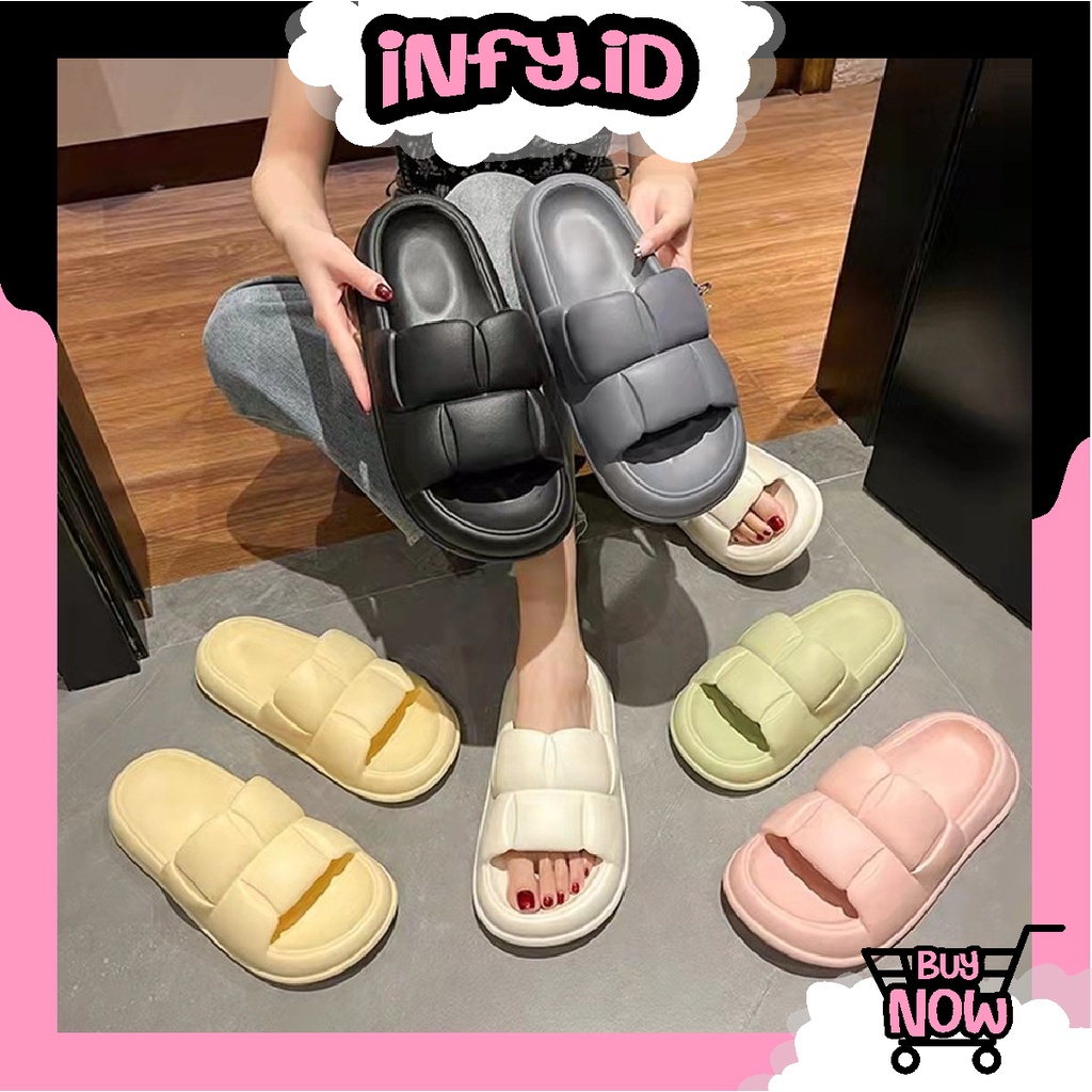 INFY - Sandal Jelly Korean Import Jelly Soft Slipper Anti Slip Elastic Empuk PVC R788