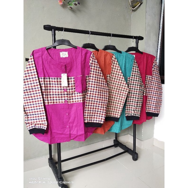 ATASAN KEMEJA WANITA PREMIUM KOTAK by BWI 188
