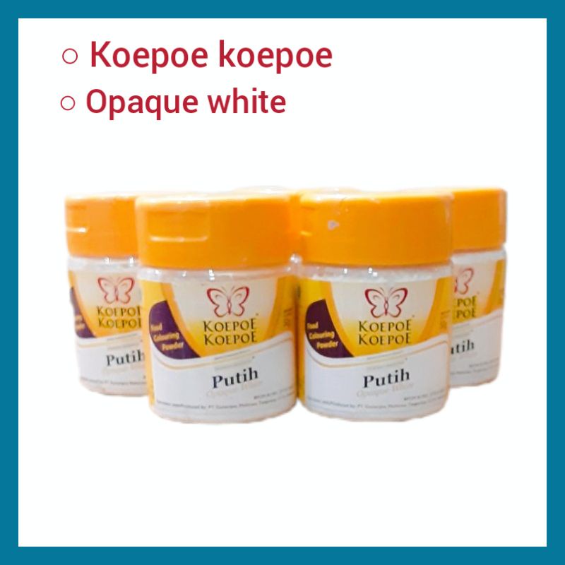 PEWARNA MAKANAN PUTIH POWDER 50GR-Opaque White Pewarna Makanan 50gr Cap Koepoe Koepoe