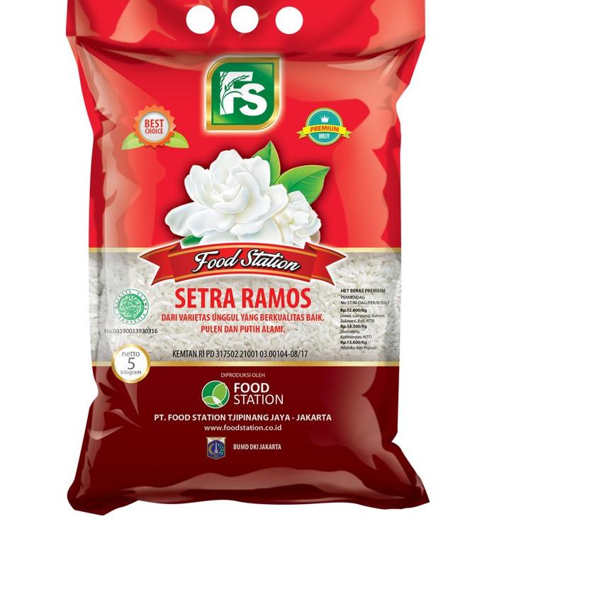 

GRATIS ONGKIR✅Food Station - Beras Melati Setra Ramos 5 Kg|RA7