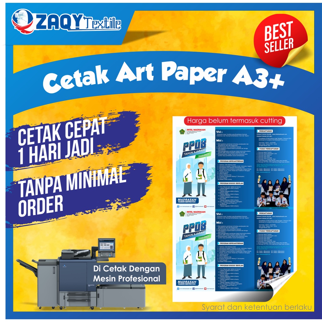 

Cetak Art paper a3+ 150gsm