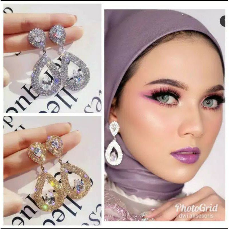 ANTING HIJAB PENGANTIN GOLD