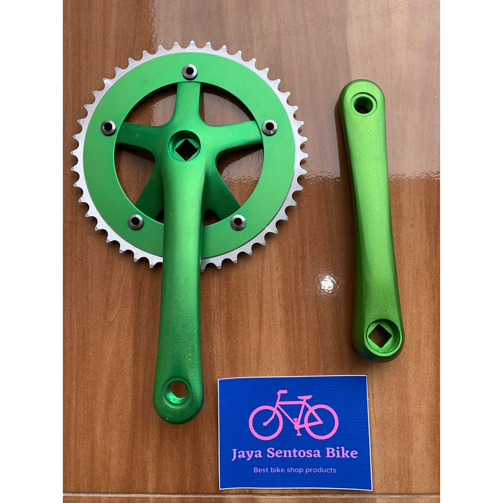 TERMURAH!!! Gear Sepeda / Crank TAIWAN Twotone Single Speed 44T / Realpict //Full alloy