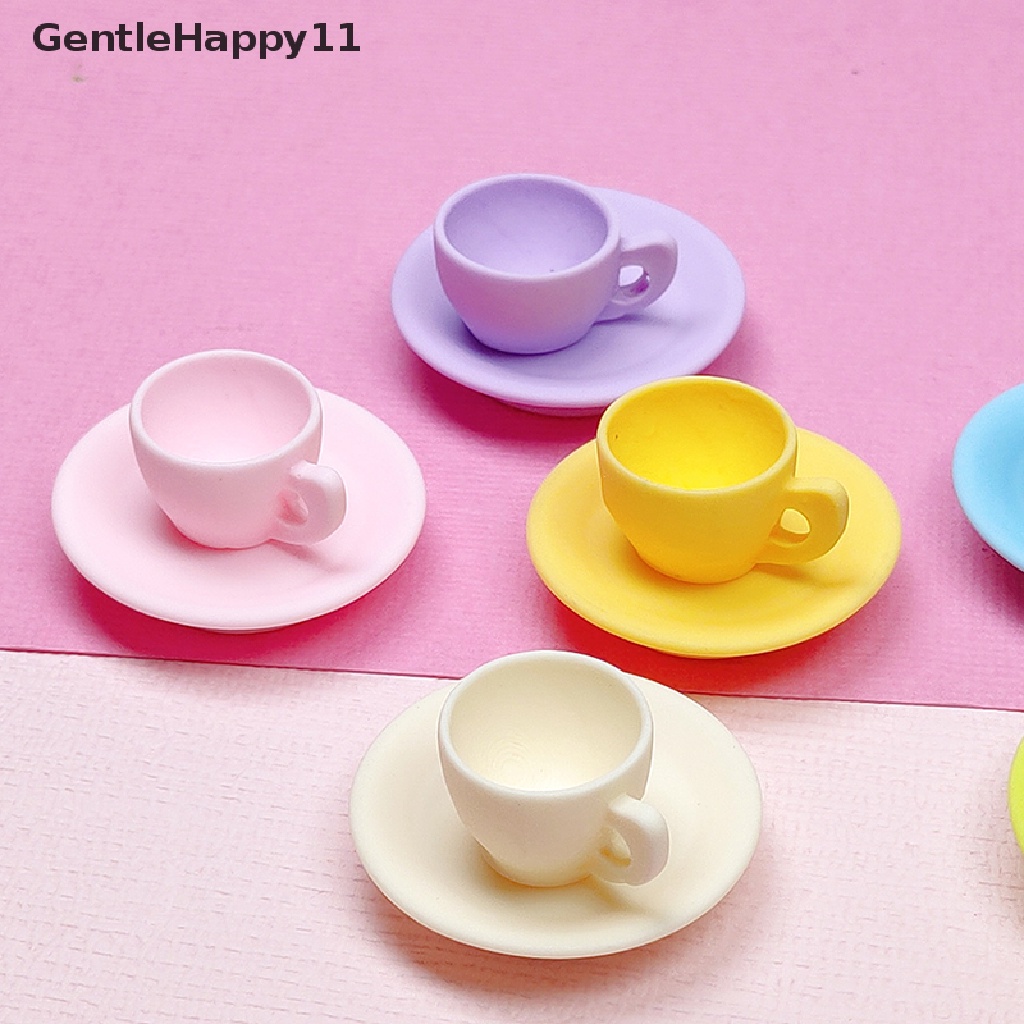 GentleHappy Miniature Dollhouse Afternoon Tea Cup Saucer Tableware Kitchen Accessories id