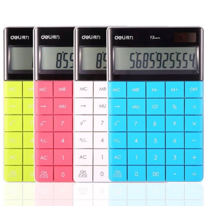 

KALKULATOR DAGANG 12 DIGIT WARNA DELI 1589 DUAL POWER BAGUS LUCU #ORIGINAL