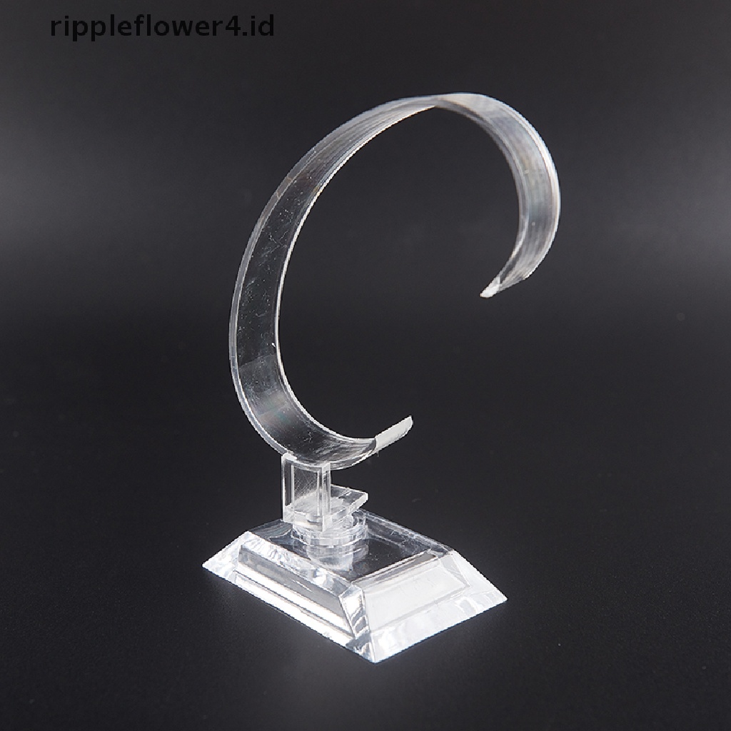 {rippleflower4.id} Tempat Rak Display Jam Tangan Plastik 10CM Sale Show Case Stand Tool~