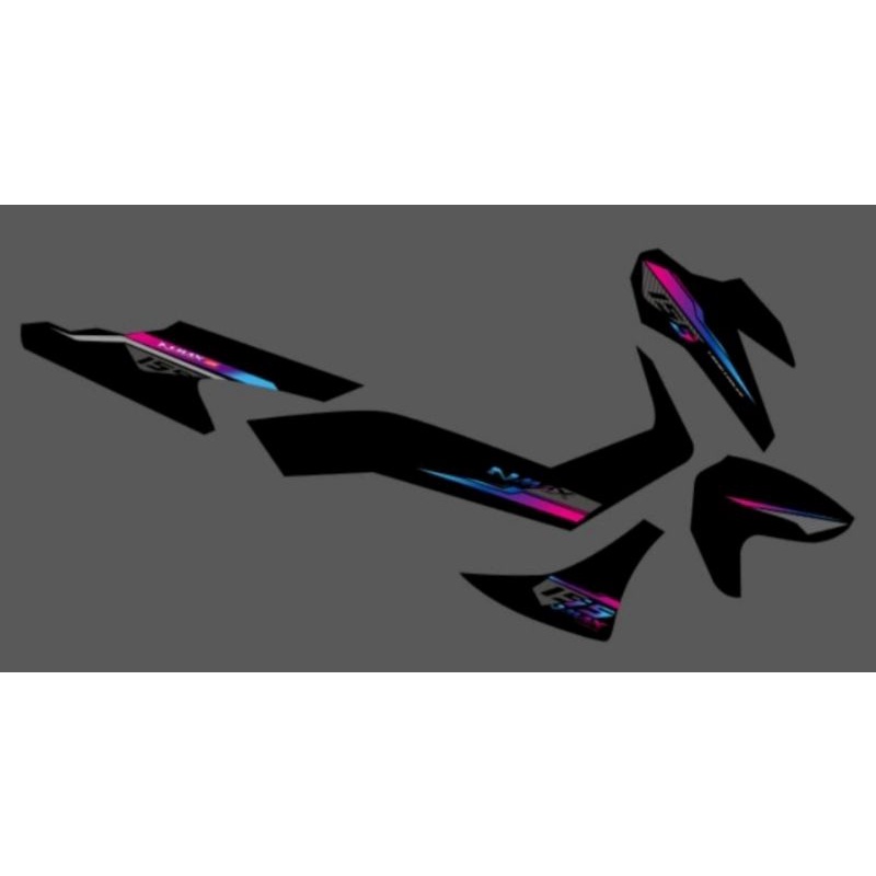 STRIPING STICKER TRANSPARAN NMAX NEW 155 CC RAINBOW