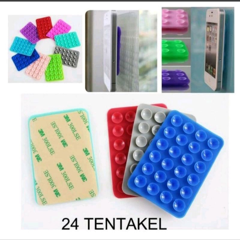 HOLDER TEMPELAN PREKAT GURITA 3M HP TENTAKEL SLIKON KARET COCOK UNTUK SEMUA HP