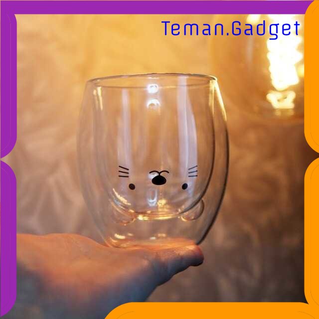 TG - DPR LETUZI Cangkir Kopi Anti Panas Double-Wall Glass 250ml