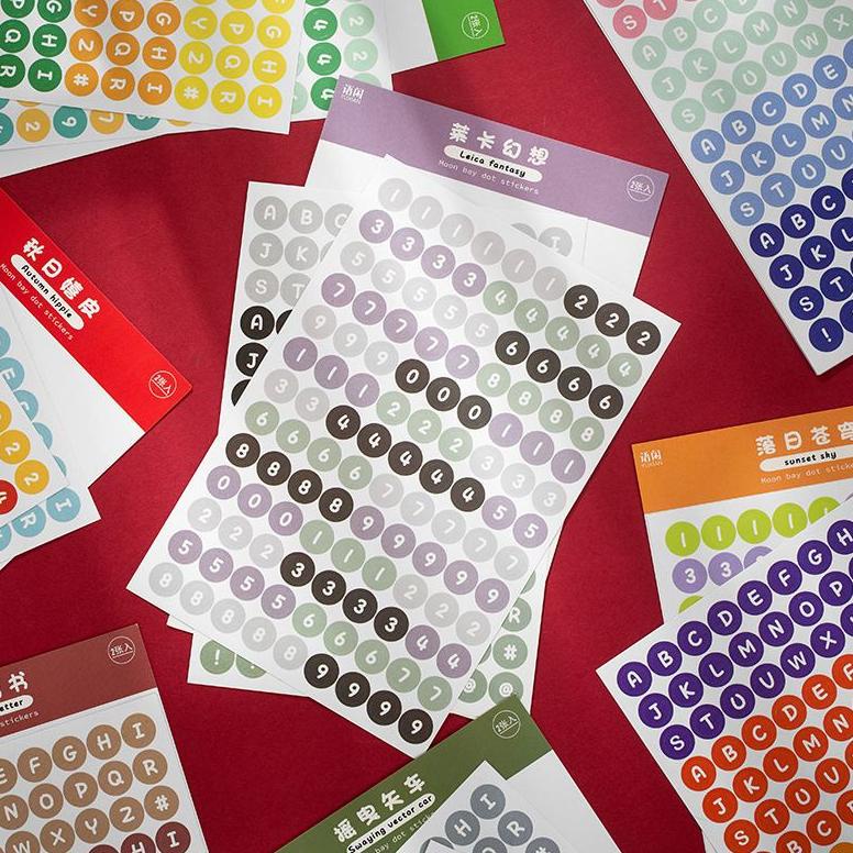 

イ Dotted Letters - 2 lembar - stiker huruf dekorasi DIY planner journal - korea lucu [thehanscorner] ㅙ