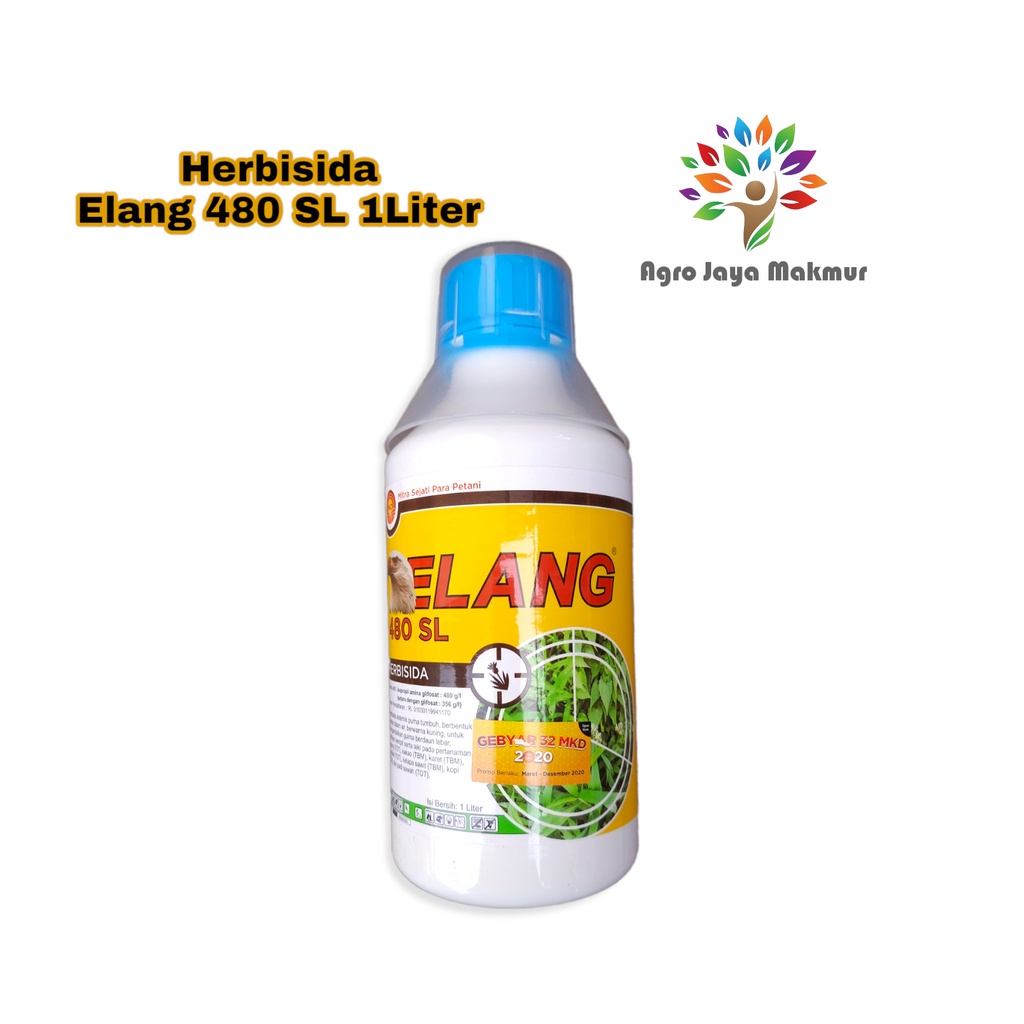 HERBISIDA ELANG 480 SL 1 LITER/PEMBASMI RUMPUT LIAT/HERBISIDA SISTEMIK