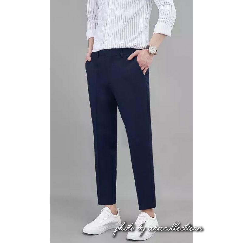 Celana Bahan Formal Kuliahan Dasar Slim Fit Panjang Berbahan Berkualitas Premium