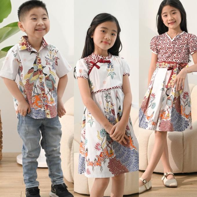 Dress Batik Anak / Kemeja Batik Anak / Baju Couple Keluarga - BBC