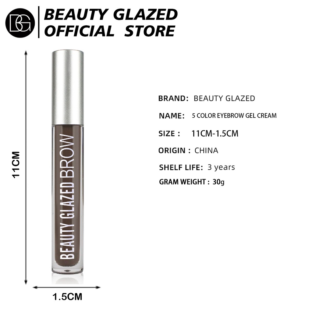 Beauty Glazed Eyebrow Gel Smoothy Plump With Eyebrow Brush One Step Brow Gel Eyebrow Beauty Glazed