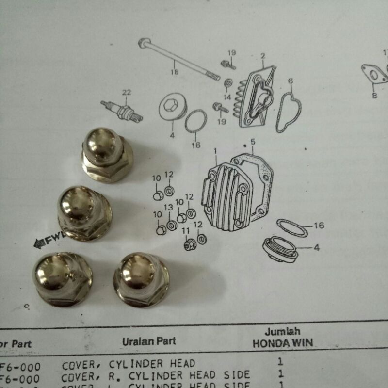 Mur head block head honda win 100 astrea grand prima star legenda supra
