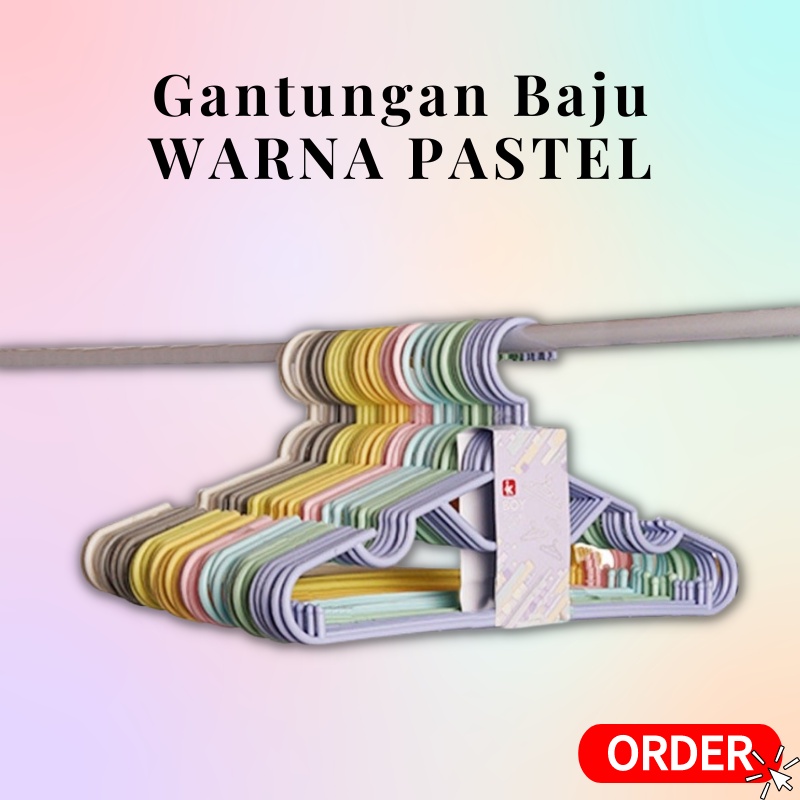 Gantungan Baju Dewasa Warna Pastel - Hanger Boy - Lemari Baju