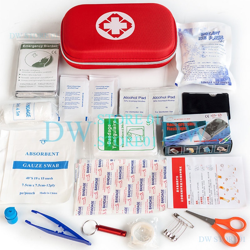 Tas Set Perlengkapan P3K First Aid Kit 18 in 1 Alat Medis Perlengkapan P3K Dan Obatan