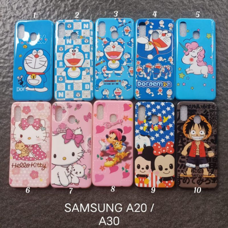 Case gambar Samsung A20 . A30 motif cewek ( 2 motif ) soft softcase softshell silikon cover casing kesing housing