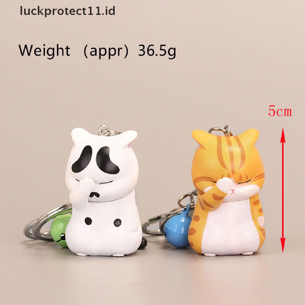 /Fashion Hot// Fashion// Gantungan Kunci Kucing Malu Lucu Chubby Kitten Keyring Trinket Bag Ornament Keys.