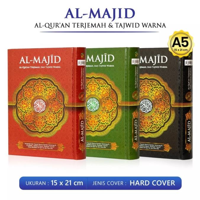 Alquran Almajid Uk Sedang A5 - Alquran Terjemah dan Tajwid Warna
