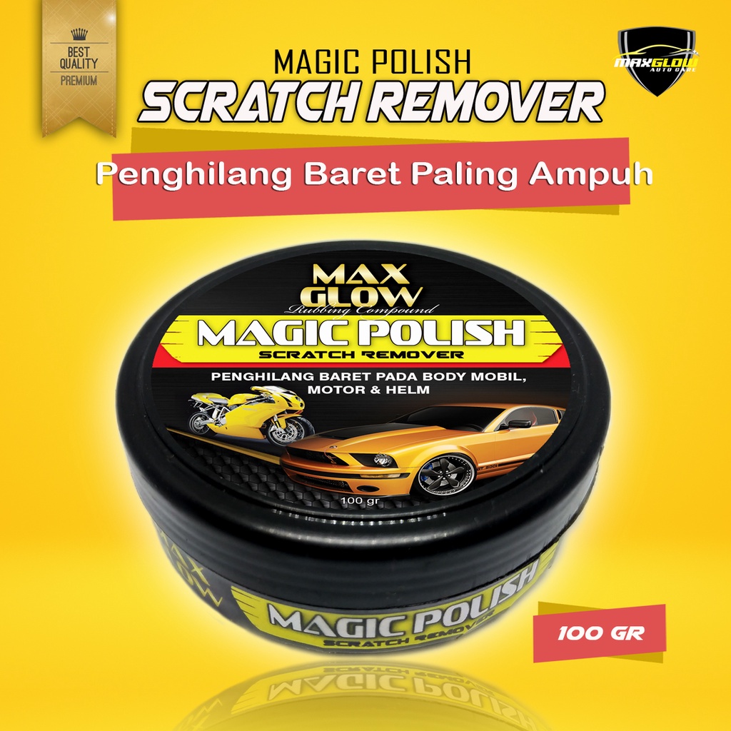 Penghilang baret goresan mobil motor helm / pengkilap / magic polish by maxglow