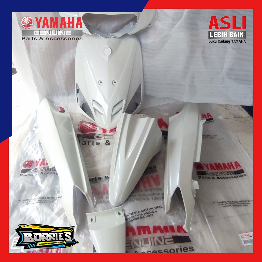 FULLSET COVER BODY HALUS MIO SPORTY PUTIH GE ORIGINAL ORI YAMAHA