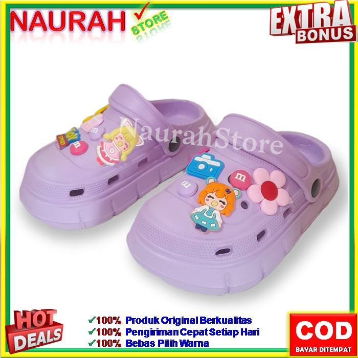 SANDAL ANAK ALINA E2022 A6 SENDAL FUJI VIRAL BAIM 100% ORIGINAL KUALITAS IMPORT SANDAL KODOK SANDAL CROS SANDAL BUAYA JELLY EVA RUBBER ANTI SLIP NYAMAN EMPUK LUCU