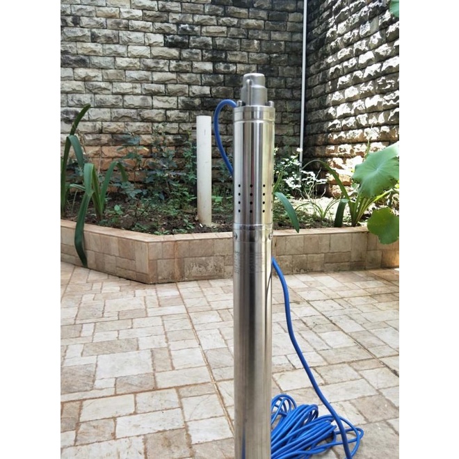 Pompa Air Pompa Satelit 2Inch 0.33Hp Submersible Pump Kabel Biru 30M