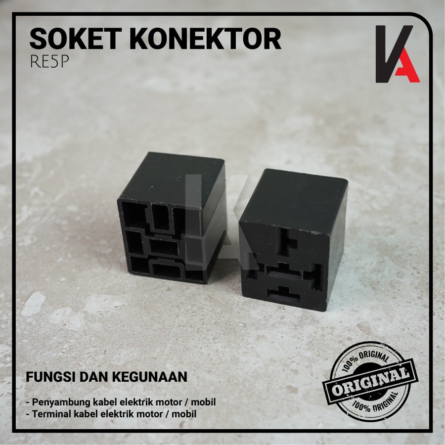 Rumah Relay RE5P / Soket Relay / Socket Cable Relay / Kaki 5 Pin (Kosongan)