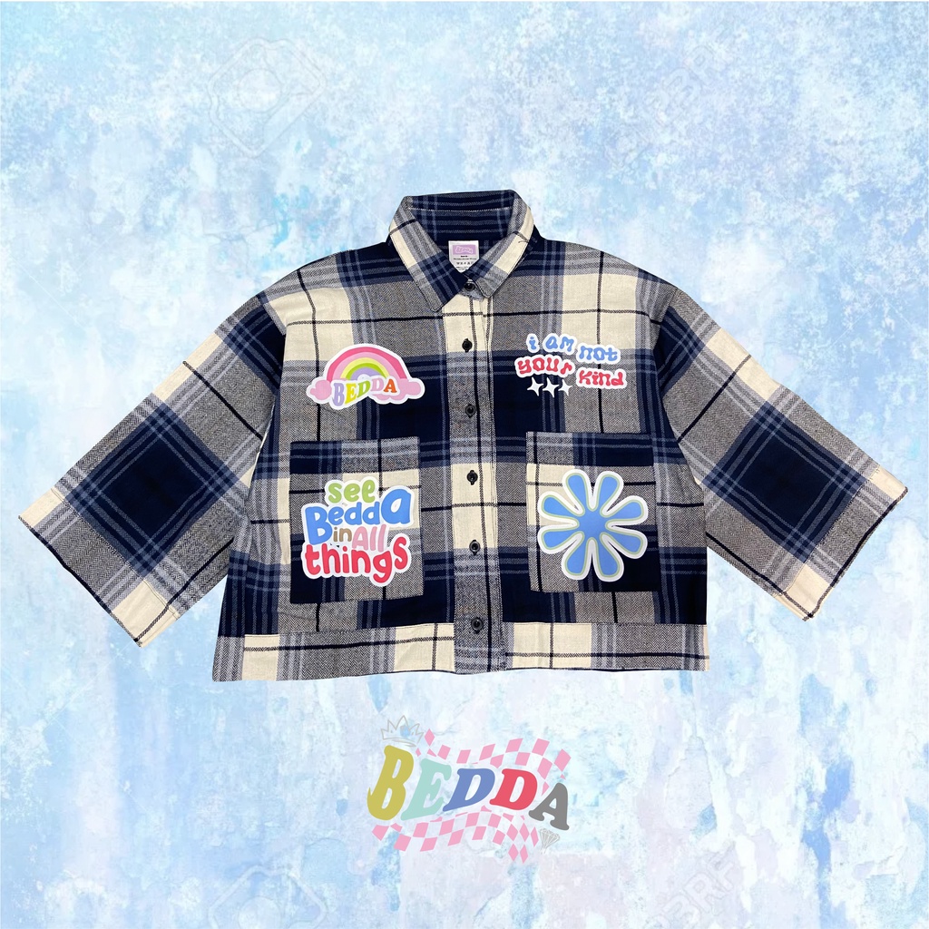 Bedda Flannel Shirt Collection | Kemeja Oversize Flannel Crop Tebal
