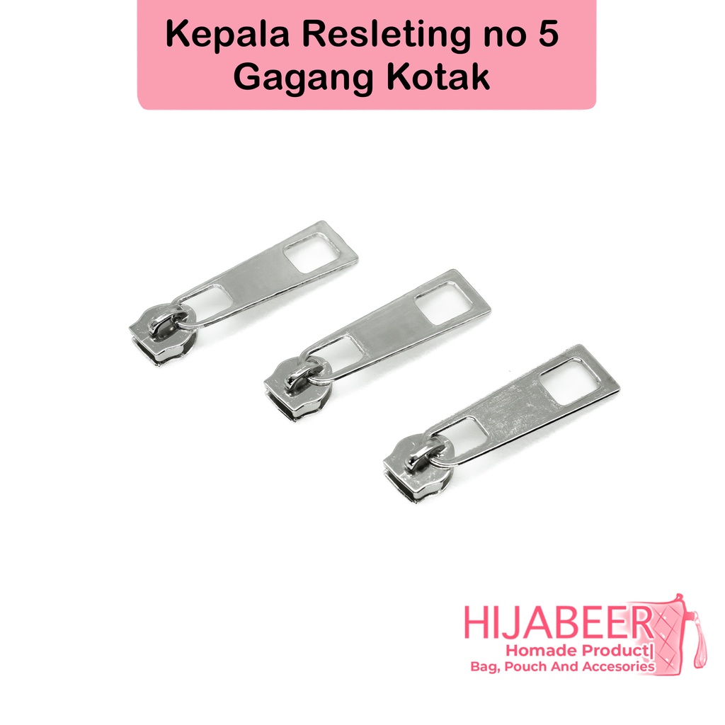 Kepala Resleting No. 5 Gagang kotak / 10 pcs