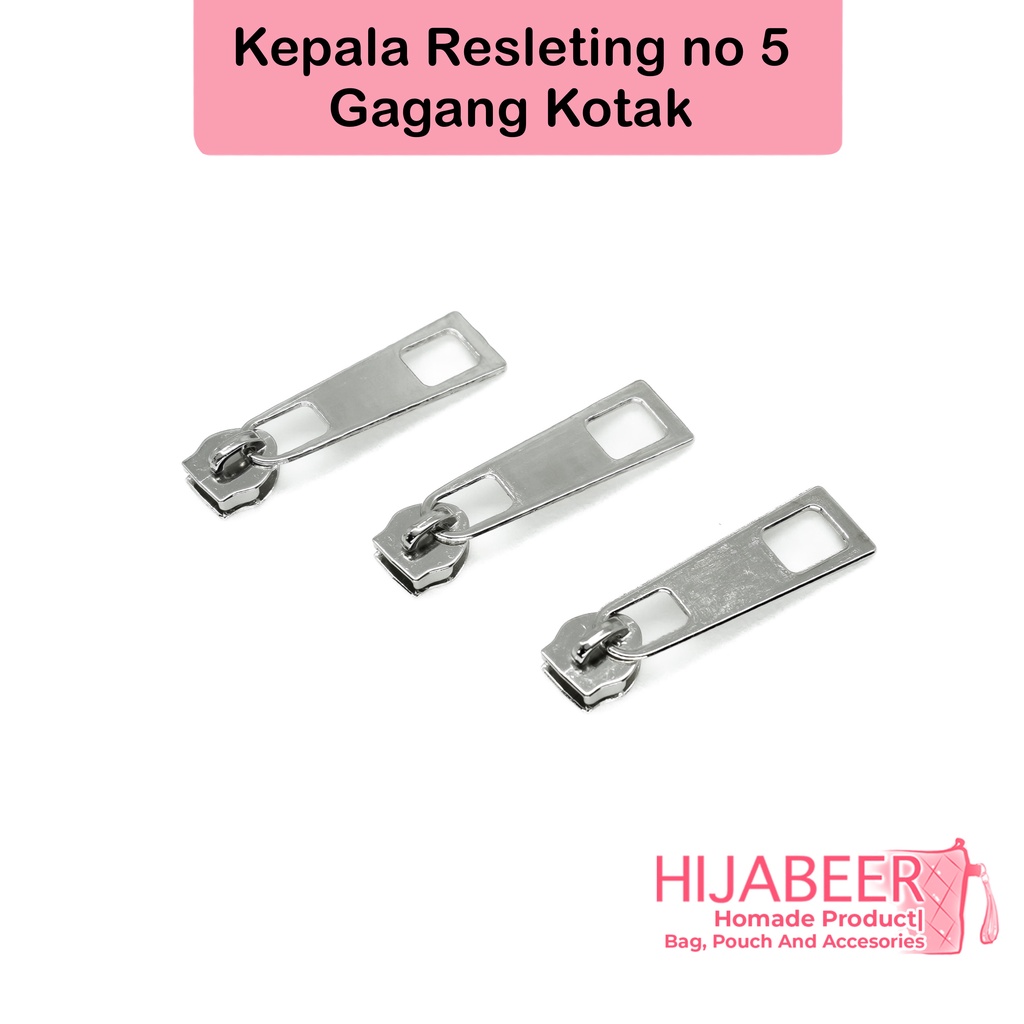 Kepala Resleting No. 5 Gagang kotak / 10 pcs