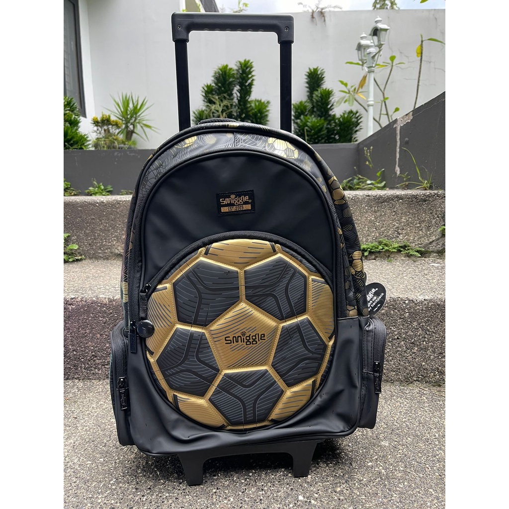 Jual SMIGGLE TROLLEY BACKPACK SCORE BALL GOLD TAS TROLI SMIGGLE