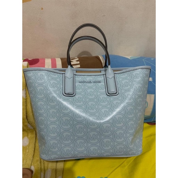 MK jodie Small Logo Jacquard Tote Bag