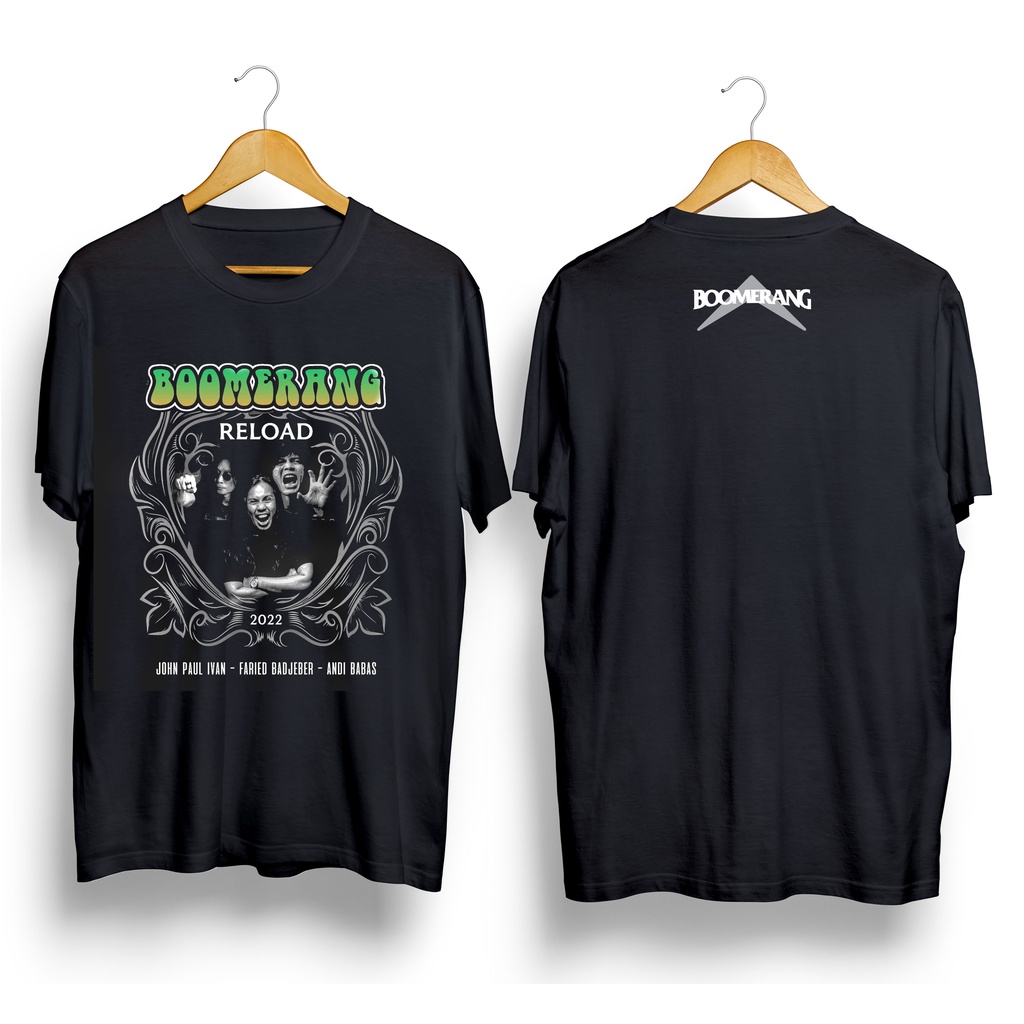 Kaos Distro Pria BOOMERANG RELOAD Premium tshirt pria bahan cotton combad 24s kaos music rock kaos d