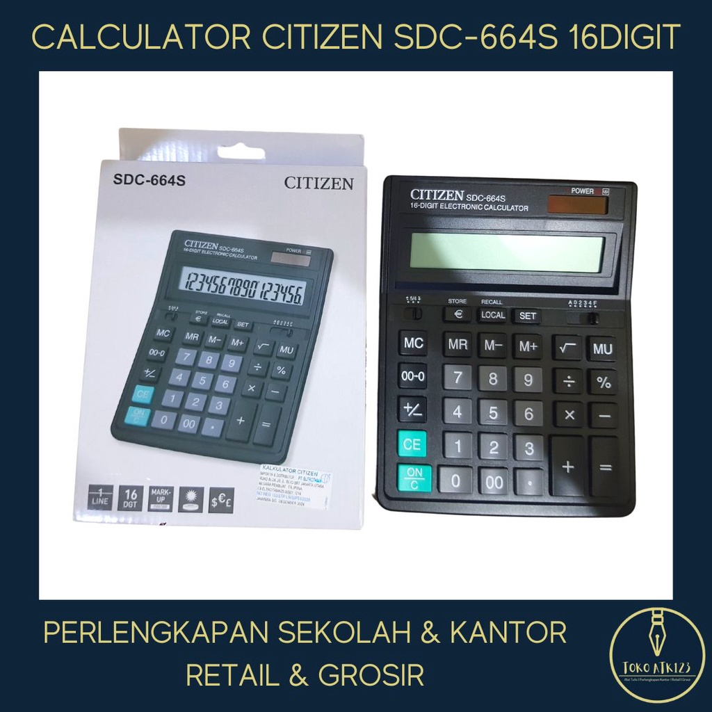 Calculator / Kalkulator Merk Citizen SDC-664S