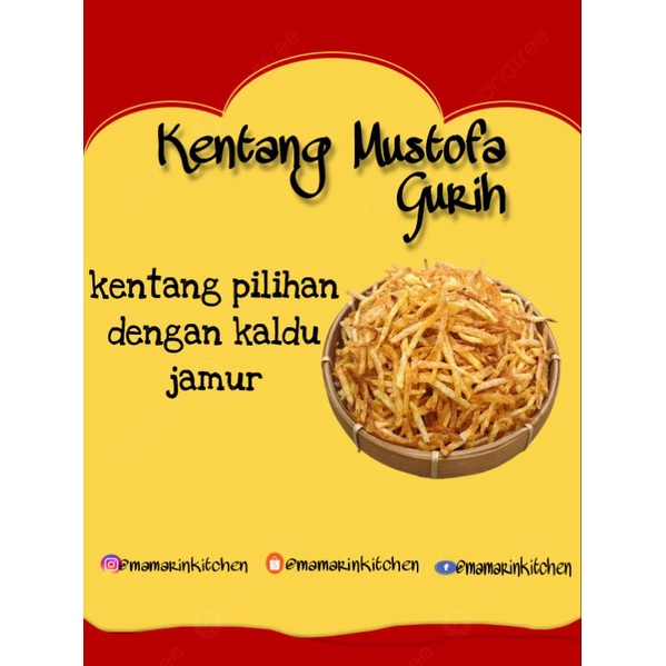 

Kentang Mustofa 100gr Cemilan dari Kentang Kentang Pedas Manis Kering Kentang Kentang Mustofa Ori Kentang Gurih Cemilan Makanan Lebaran Kentang non Msg