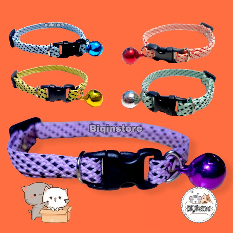 Kalung Kucing Krincing 14mm Motif Bintik