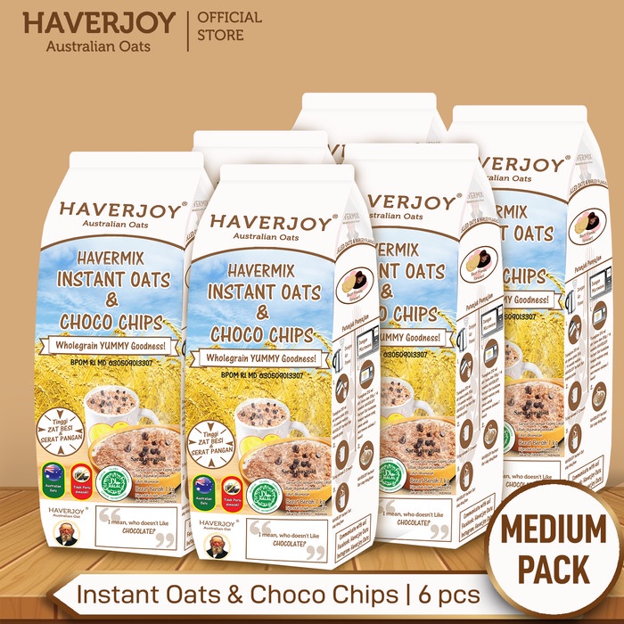 

✿ BISA COD✿ Havermix Medium Pack Instant oats & Choco Chips 1kg - 6pcs