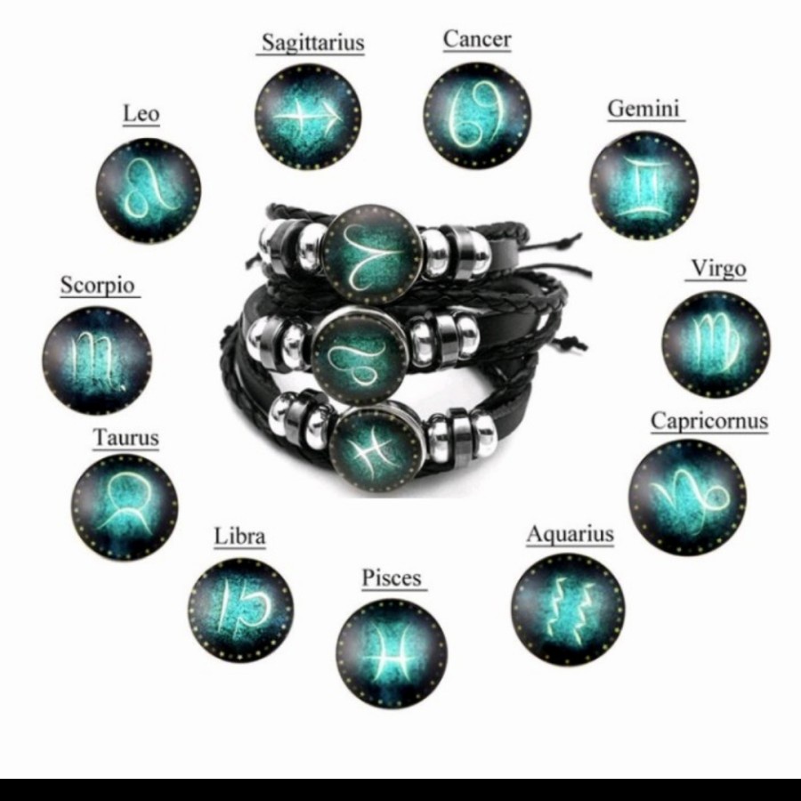 Gelang zodiac glow in the dark aksesoris tangan perhiasan zodiak libra