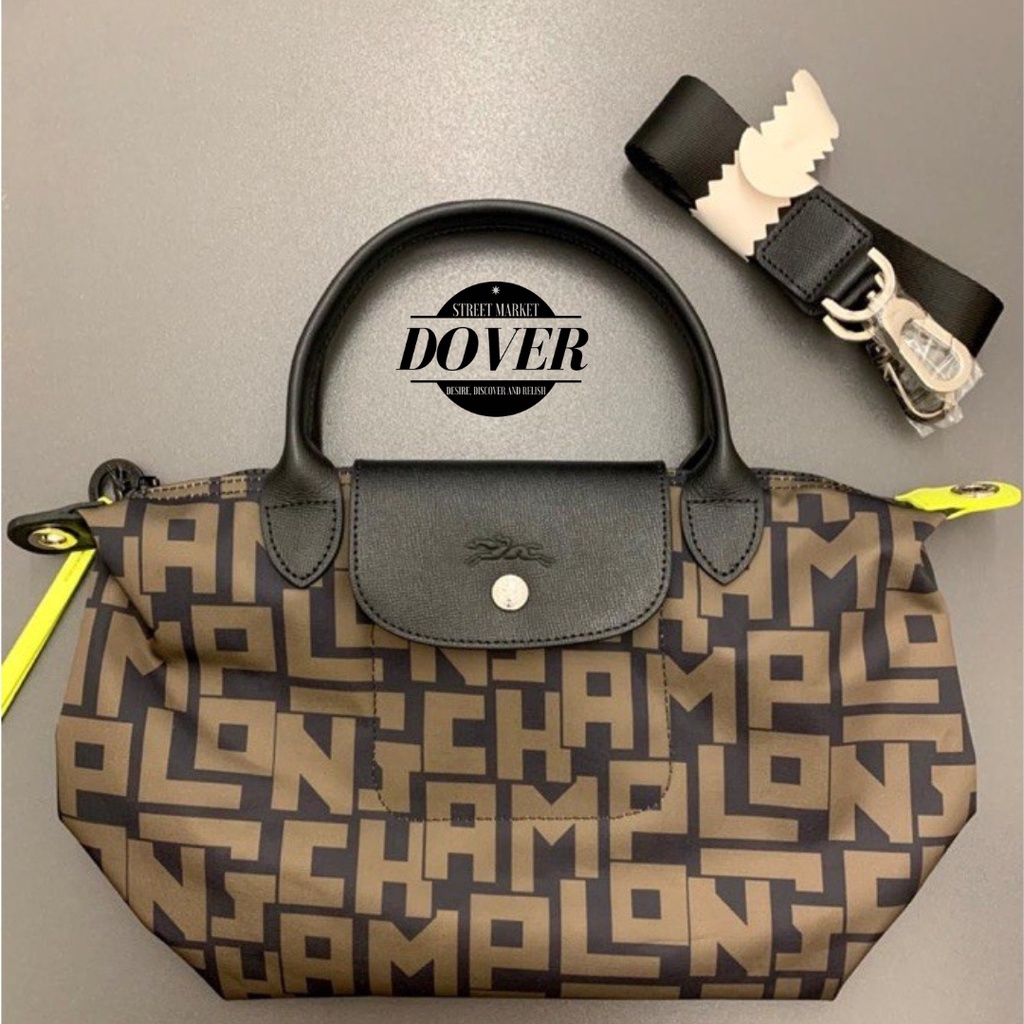 LC Le Pliage LGP Top Handle Black Khaki - Tas Wanita ORIGINAL GUARANTEE 100%