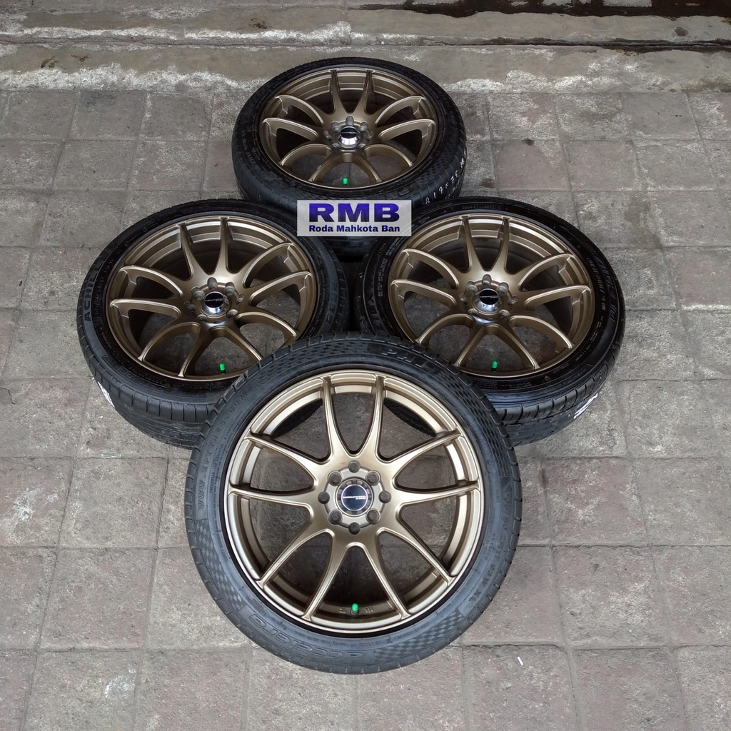 VELG MOBIL SEKEN MODEL WORK EMOTION RING 17 + BAN 205 50 R17 AVANZA FREED JAZ YARIS CITY