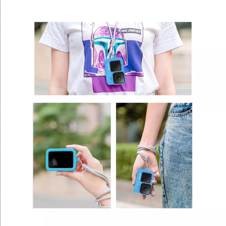 Telesin Silicone Case with Lanyard strap for Gopro Hero 11 / 10 / 9