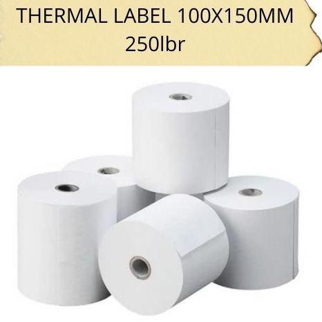 

↓ (LEBIH TEBAL) Label Thermal Barcode 100x150 isi 250 Direct Sticker Paper Roll Printer Kertas Stiker ㅍ