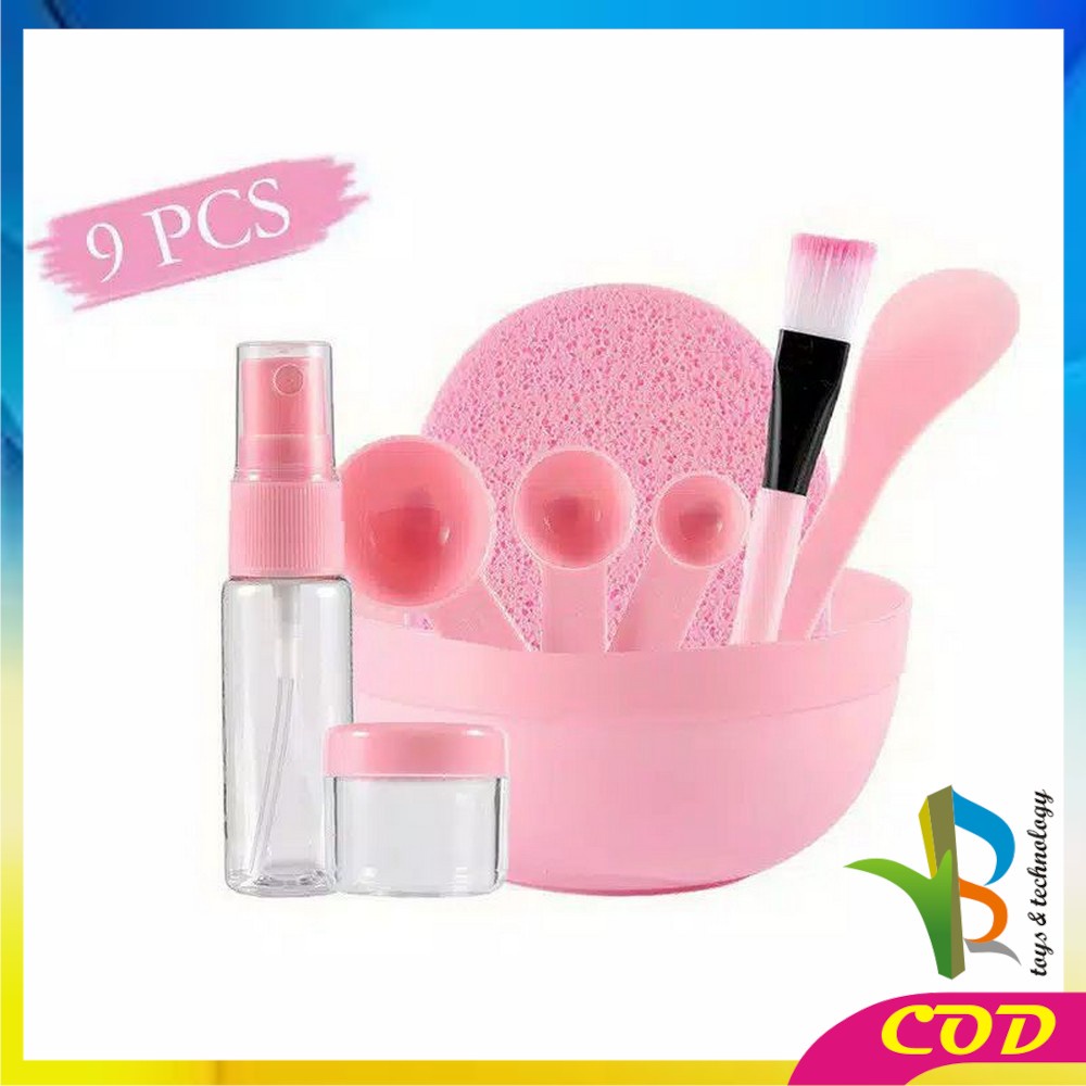 RB-K61 Mangkok Masker Set 9 in 1 / Mask Tools Set Kuas Alat Make Up / Mangkuk Masker / Alat Masker Wajah