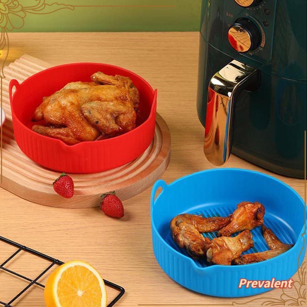 Preva Menebal Bulat Silikon Panci Lembut Masak Pizza Piring AirFryer Aksesoris Baking Basket