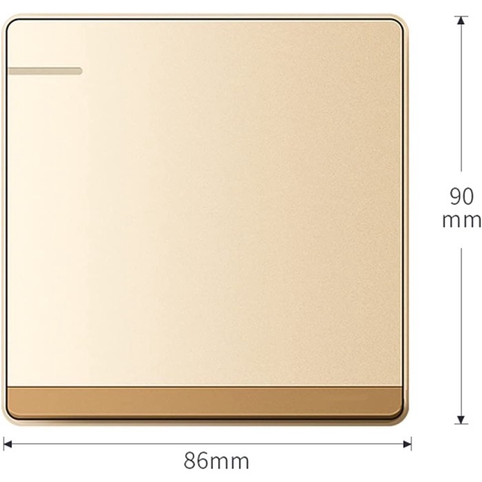 Saklar Cetekan Lampu Gold Dinding 86 Gang 1 2 3 4 Way Switch Panel